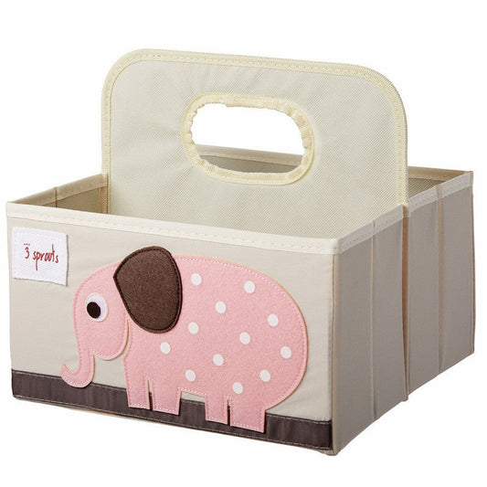 3 Sprouts Diaper Caddy - Elephant Pink