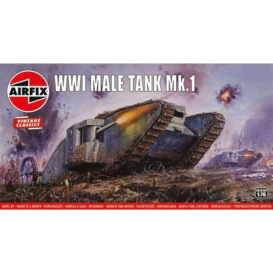 Airfix 1:76 Vintage Classics WW1 Male Tank Mk.I