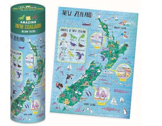 Amazing New Zealand Jigsaw Puzzle NZ Map (250pc)