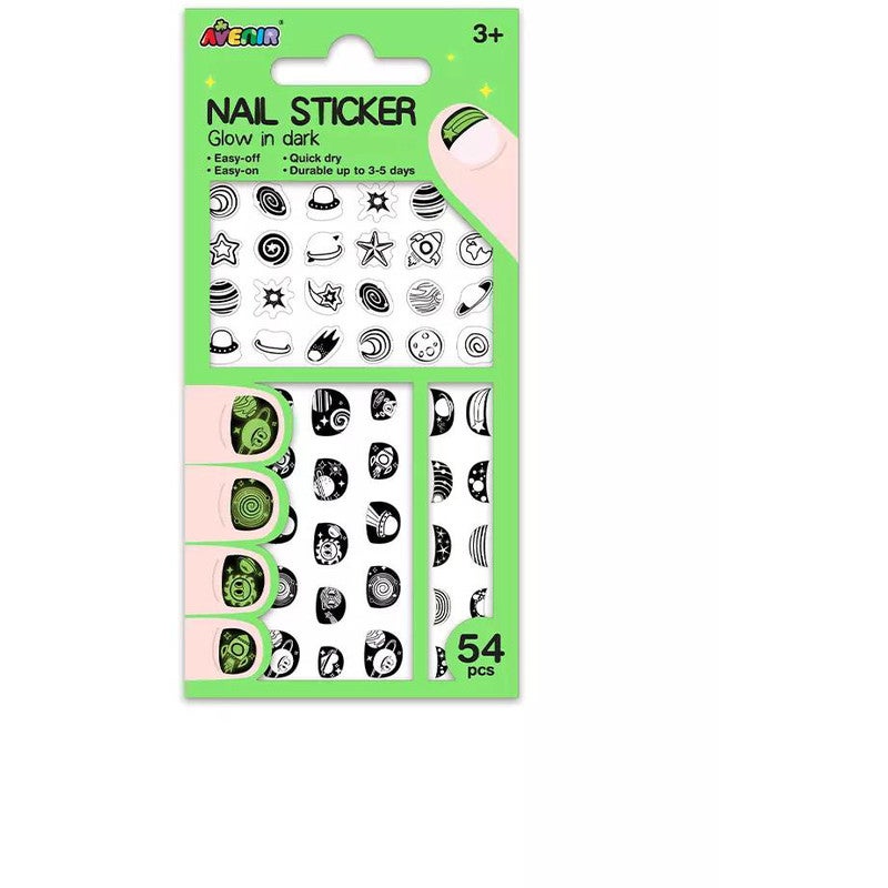 Avenir Nail Stickers Glow In Dark Green