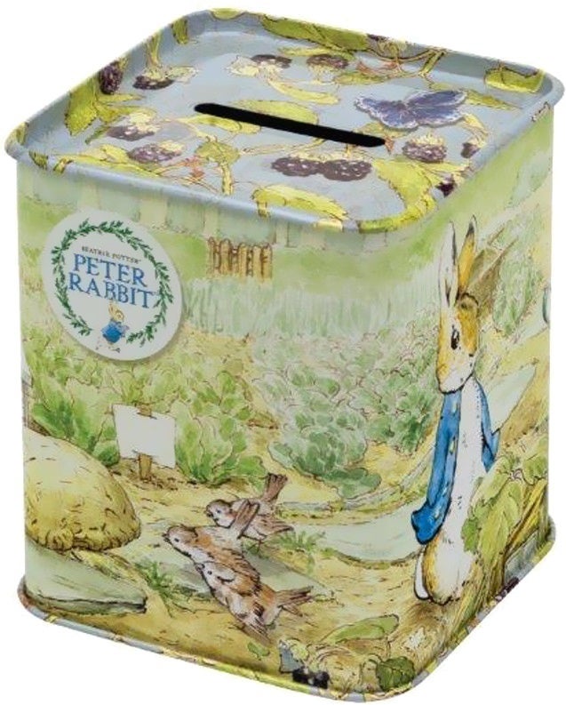 Beatrix Potter Peter Rabbit Money Tin Garden