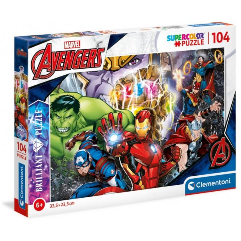 Clementoni Puzzle Super Color Brilliant Marvel Avengers (104pcs)