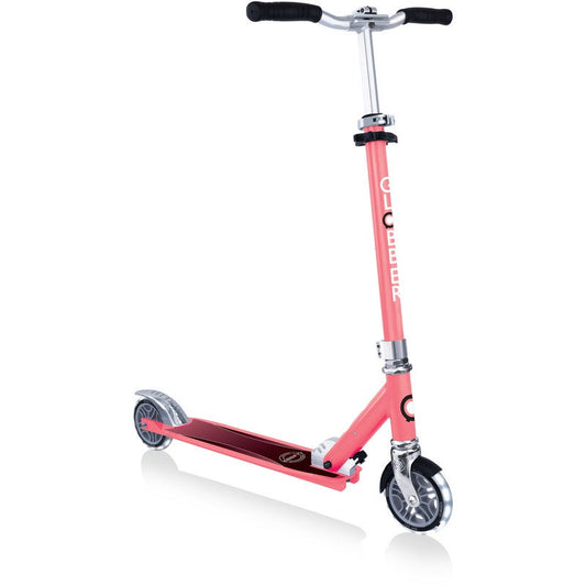 Globber Flow Element Scooter with lights - Coral Pink
