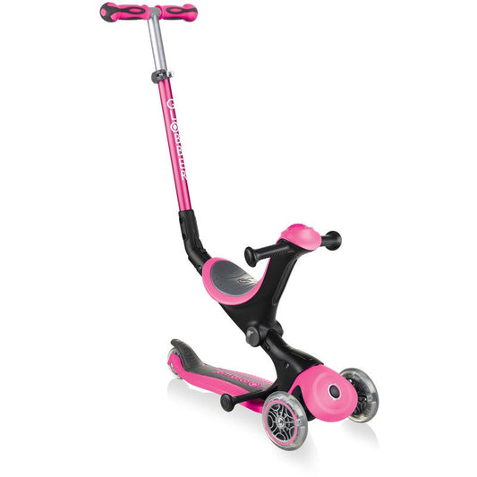 Globber Go Up Deluxe Convertible Scooter - Deep Pink