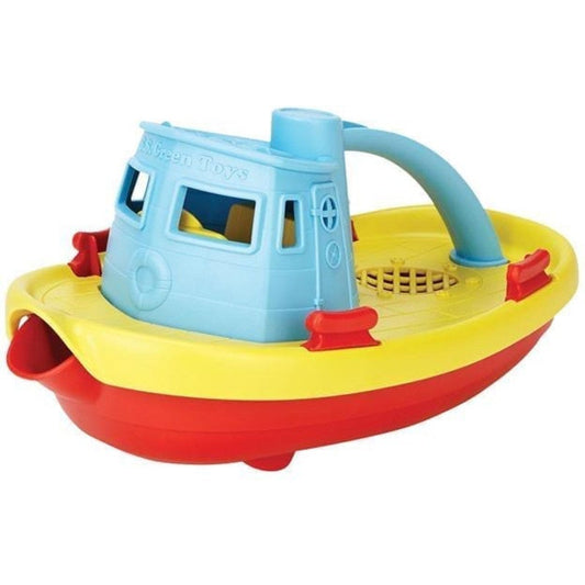 Green Toys Tug Boat Yellow Deck & Blue Top