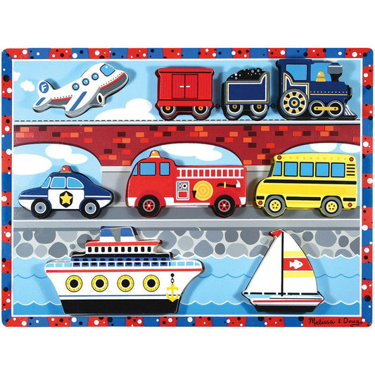 Melissa & Doug Vehicles Chunky Puzzle 9 Pieces