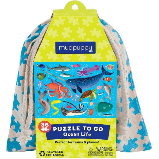 Mudpuppy Puzzle To Go Ocean Life (36pc)