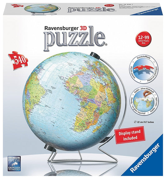 Ravensburger 3D Puzzle World Globe 3D Puzzleball 540pc