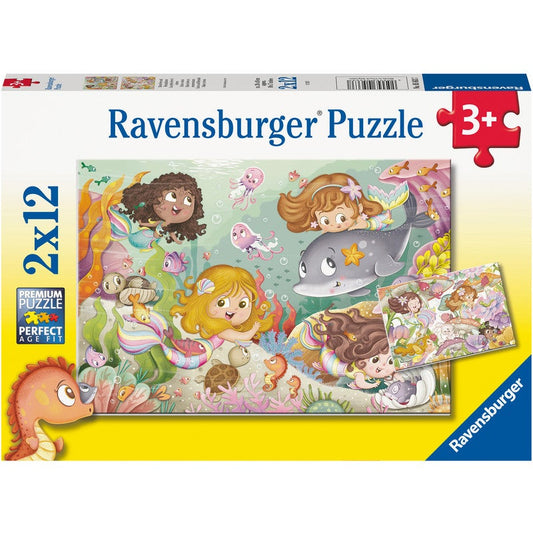 Ravensburger Kids Puzzle Fairies And Mermaids 2x12pc