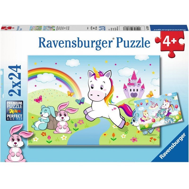 Ravensburger Kids Puzzle Fairy Tale Unicorn Puzzle 2x24pc