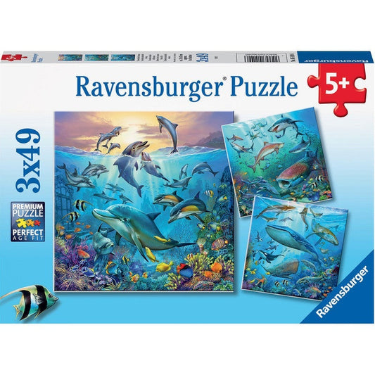 Ravensburger Kids Puzzle Ocean Life Puzzle 3x49pc