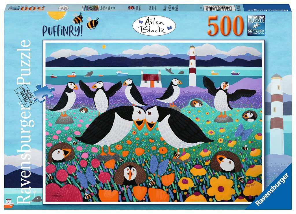 Ravensburger Adult Puzzle Puffinry! Puzzle 500pc