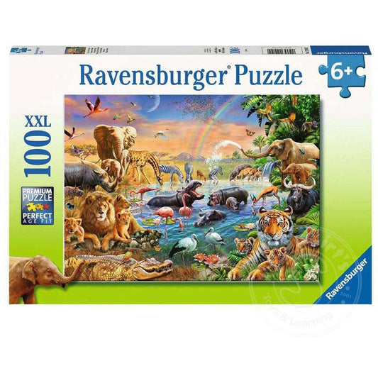 Ravensburger Kids Puzzle Savannah Jungle Waterhole 100pc