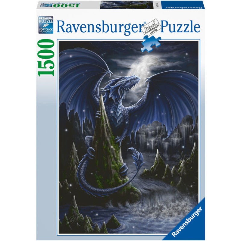 Ravensburger Adult Puzzle The Black and Blue Dragon 1500pc