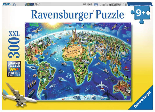 Ravensburger Kids Puzzle World Landmarks Map 300pc