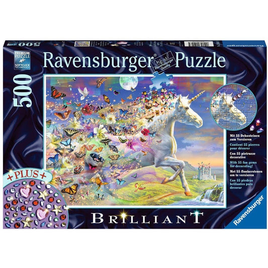 Ravensburger Adult Puzzle Unicorn and Butterflies 500pc