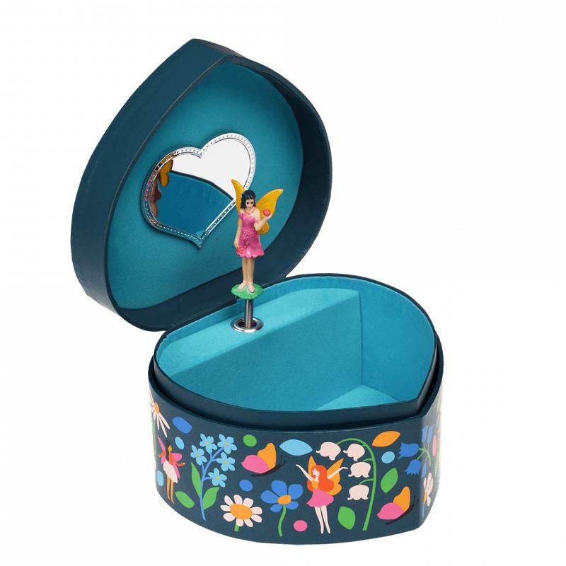 Rex London Fairies In The Garden Heart Musical Jewellery Box