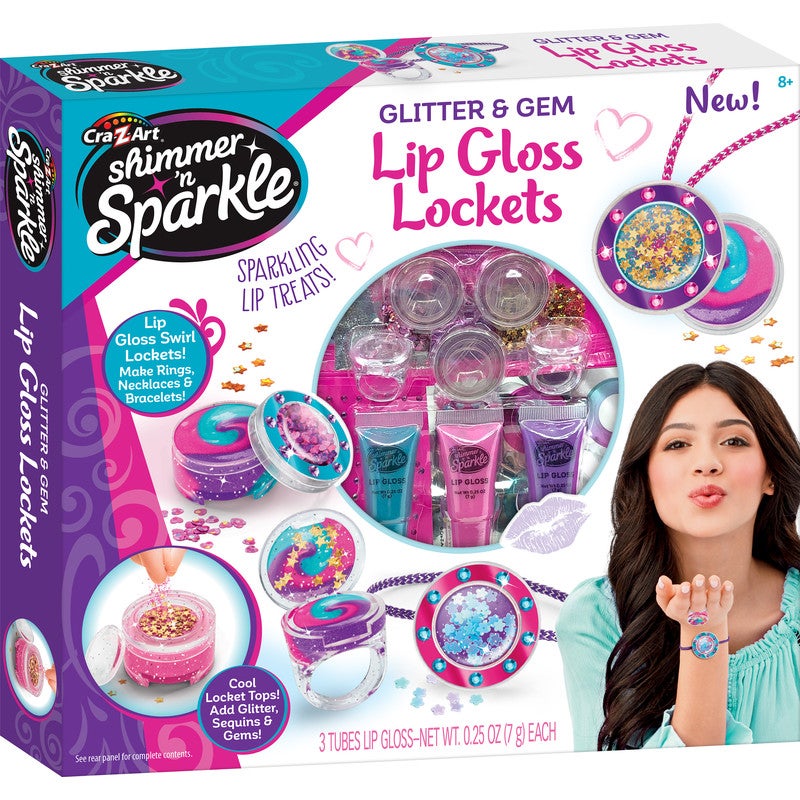 Cra-Z-Art Shimmer N Sparkle Glitter & Gem Lip Gloss Locket