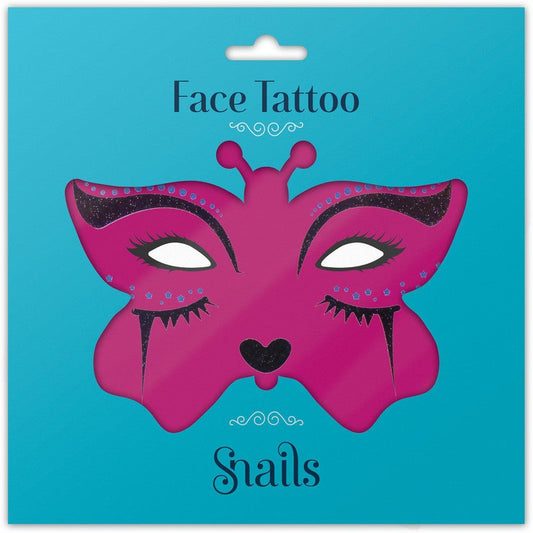 Snails Face Tattoo - Midnight Cat